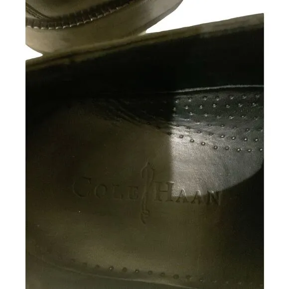Cole Haan Shoes Men's Size 11.5M Versace Monk Strap Black Leather Dress Loafers