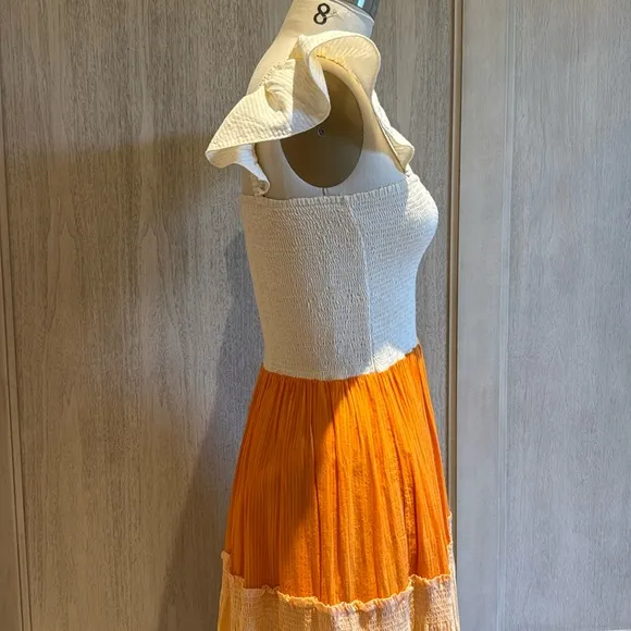 Colorful cotton summer dress Size XS/S. Like new. Long maxi sleeveless dress.