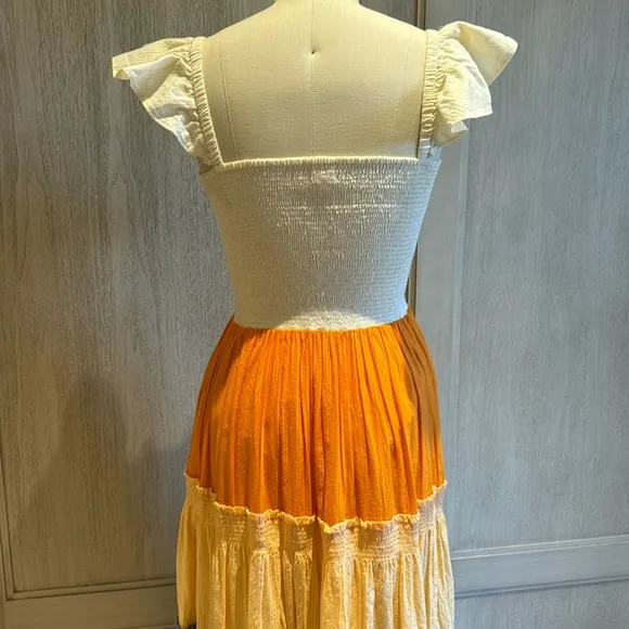 Colorful cotton summer dress Size XS/S. Like new. Long maxi sleeveless dress.