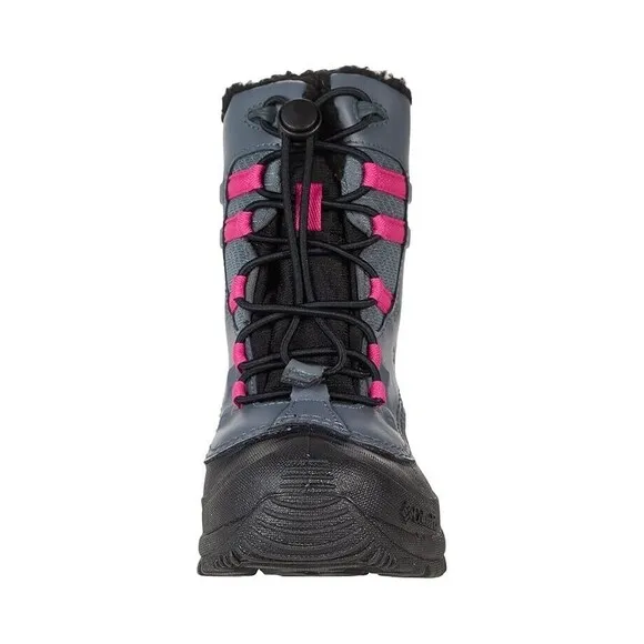 Columbia Bugaboot Celsius Snow Boots Kids Girls 11 Gray Pink NEW