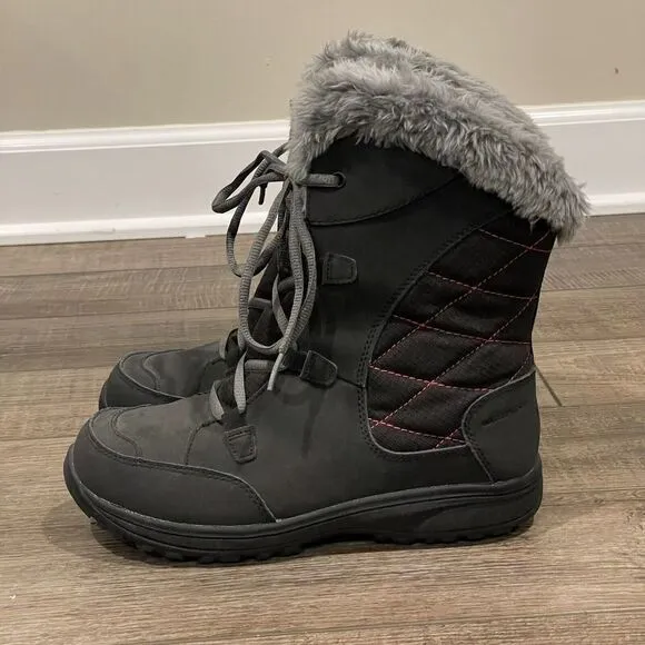 Columbia Ice Maiden II Faux Fur Lined Winter Snow Boots BY1331-011 Girls Youth 6