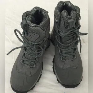 Columbia Women’s Gray Leather Omni Heat Arctic Trip Waterproof Snow Boots Size 7