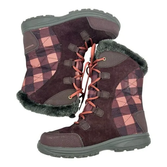 Columbia Women's Ice Maiden II Quilted Lace Up Boots Multicolor Size 7.5 Snow