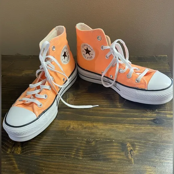 Converse Chuck Taylor All Star Lift Women’s Platform Orange High-Top Sneakers