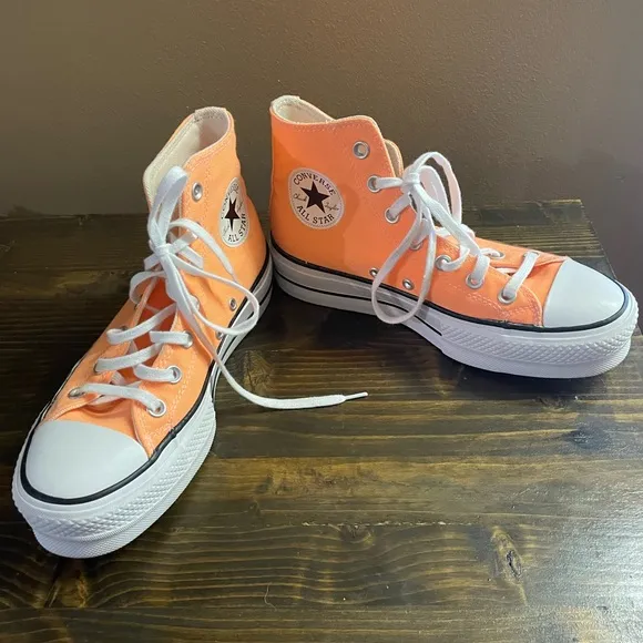 Converse Chuck Taylor All Star Lift Women’s Platform Orange High-Top Sneakers