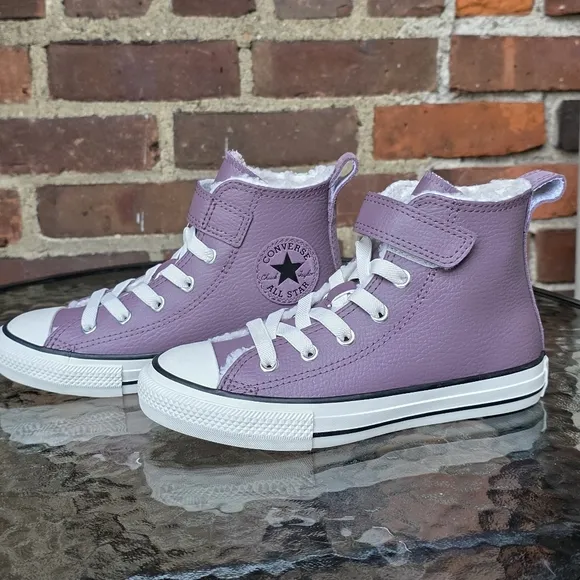 Converse Purple High-Top Sneakers with White Accents