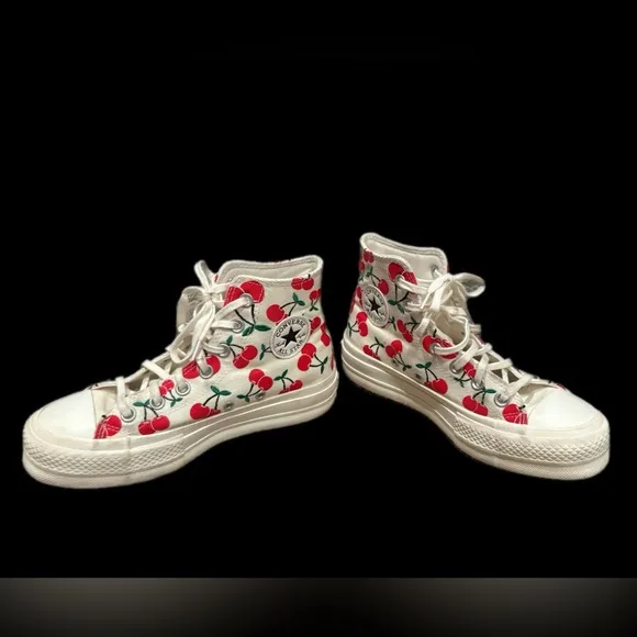 Converse Women's Cherry Print High-Top Sneakers