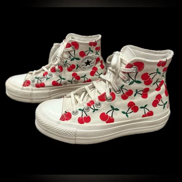 Converse Women's Cherry Print High-Top Sneakers
