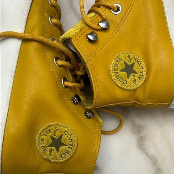 Converse Yellow High-Top Platforms