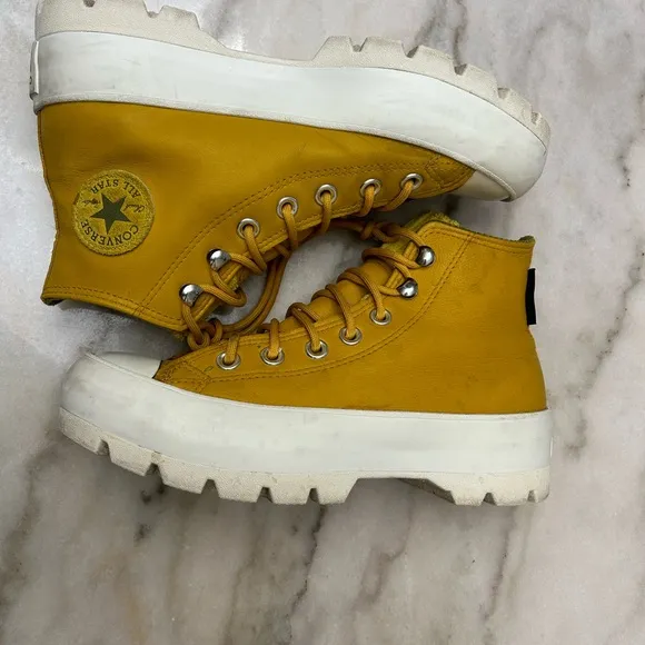 Converse Yellow High-Top Platforms
