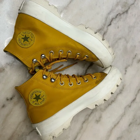 Converse Yellow High-Top Platforms