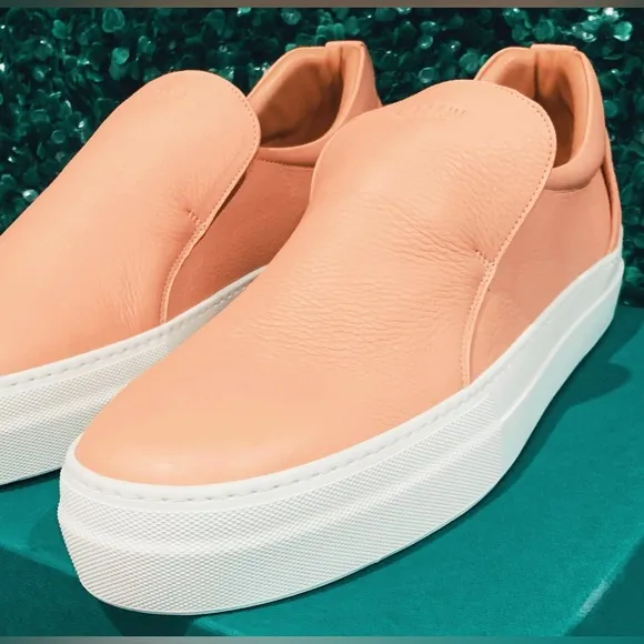 COPY - Buscemi 40mm Skate Low Top Leather Sneakers, Skin/White Size EU48(New)