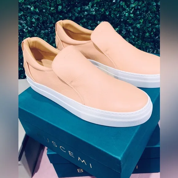 COPY - Buscemi 40mm Skate Low Top Leather Sneakers, Skin/White Size EU48(New)