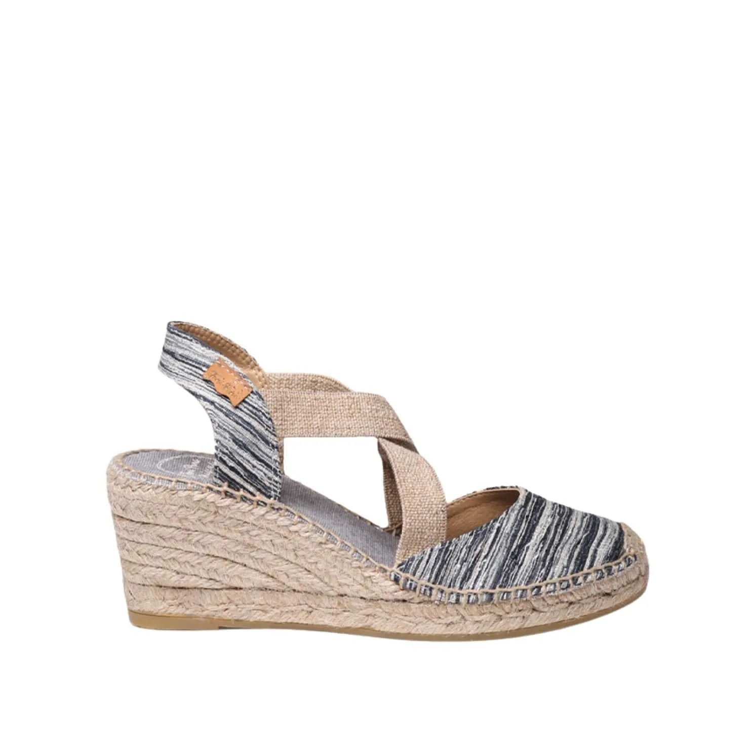 Crossed Strap Fabric Espadrille For Women - Saba-RG
