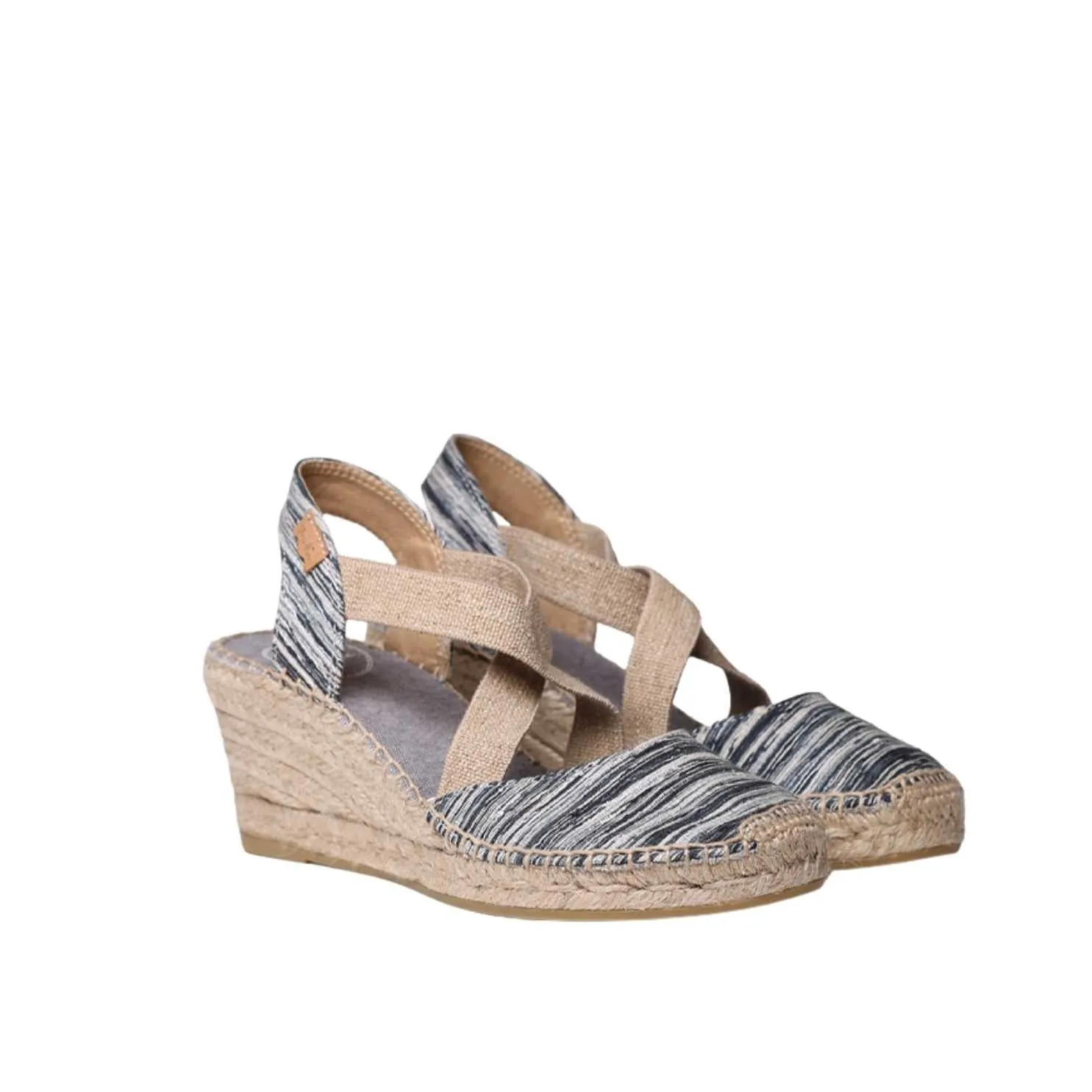 Crossed Strap Fabric Espadrille For Women - Saba-RG