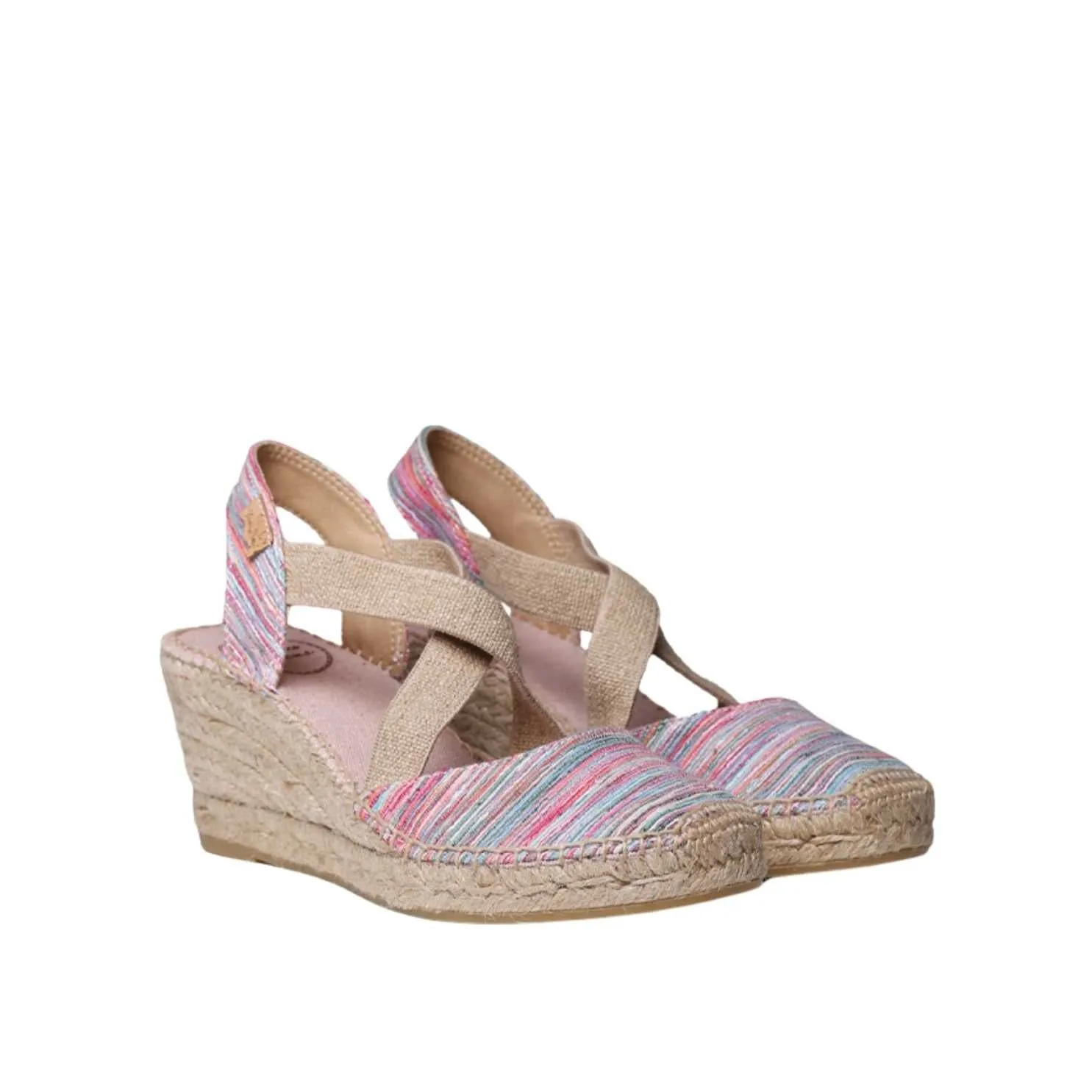 Crossed Strap Fabric Espadrille For Women - Saba-RG