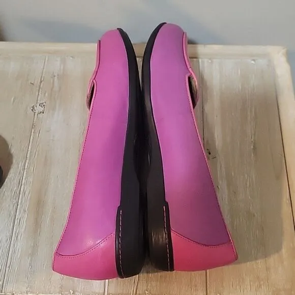 Dansko Leather Nastacia Nappa Orchid/Fuchsia Slip On Ballet Flats Size 8.5 - 9