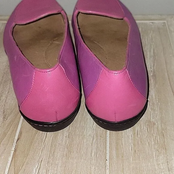 Dansko Leather Nastacia Nappa Orchid/Fuchsia Slip On Ballet Flats Size 8.5 - 9