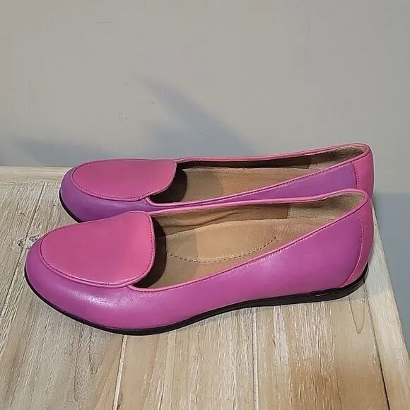 Dansko Leather Nastacia Nappa Orchid/Fuchsia Slip On Ballet Flats Size 8.5 - 9