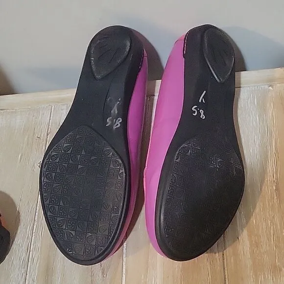 Dansko Leather Nastacia Nappa Orchid/Fuchsia Slip On Ballet Flats Size 8.5 - 9