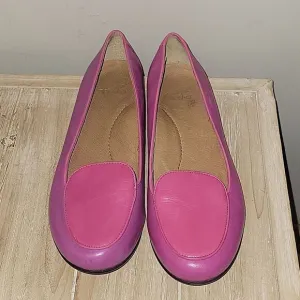 Dansko Leather Nastacia Nappa Orchid/Fuchsia Slip On Ballet Flats Size 8.5 - 9