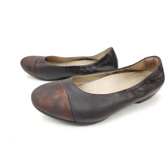 Dansko Lisanne Flats Milled Nappa EU 38 US 7.5-8 Leather Cap Toe Ballet