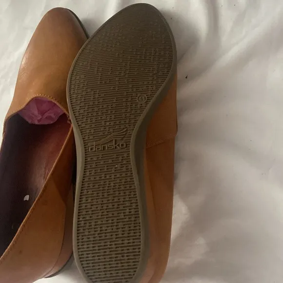 Dansko Tan Flats Sleek Minimalist Design
