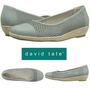 David Tate Womens Nadine Closed Toe Espadrilles Wedge Heel Shoes Mule 7.5 Narrow