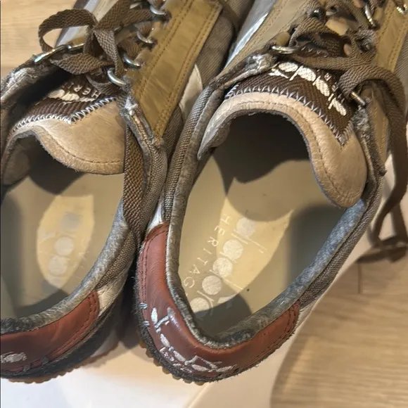 Diadora Gray and Brown Sneakers with Chunky Sole