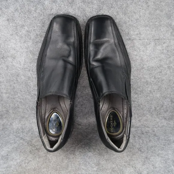 Dockers Dress Shoes Mens 13 Loafers Slip On Leather Black Professional Classic