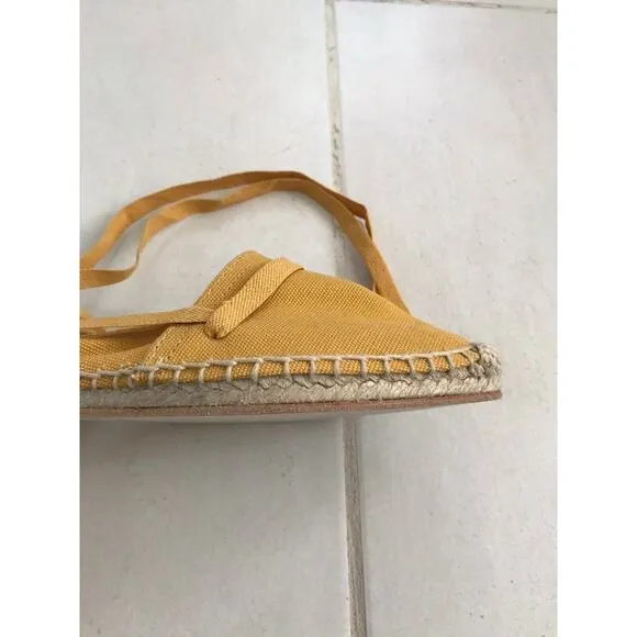 Doen Salvadore Flats Espadrilles Shoes Lace Up Jute