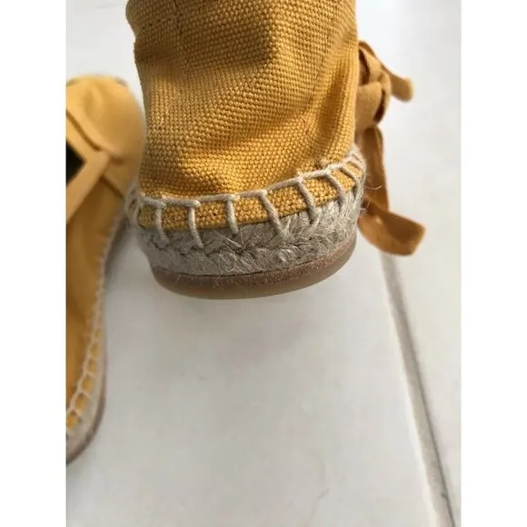 Doen Salvadore Flats Espadrilles Shoes Lace Up Jute