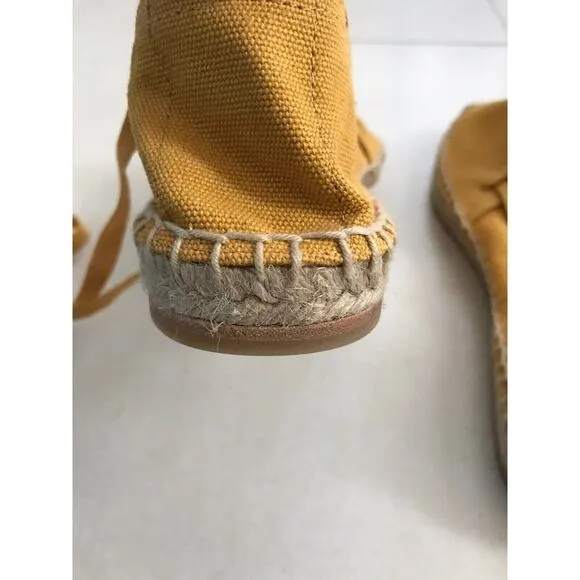 Doen Salvadore Flats Espadrilles Shoes Lace Up Jute