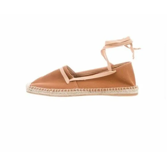 Doen Salvadore Flats Espadrilles Shoes Lace Up Jute
