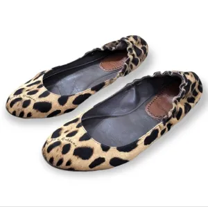 Dolce &amp; Gabbana Leopard Scrunch Ballet Flats EU 37.5 / US 7.5