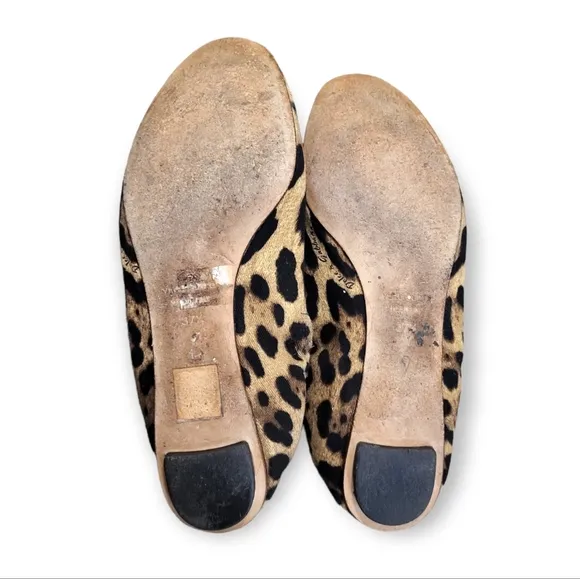 Dolce &amp; Gabbana Leopard Scrunch Ballet Flats EU 37.5 / US 7.5
