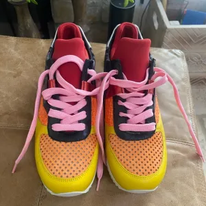 Dolce &amp; Gabbana Yellow Orange Sneakers Vibrant Design