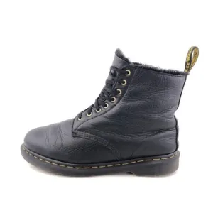 Dr. Martens 1460 Pascal Fur Black Leather Winter Boots 11