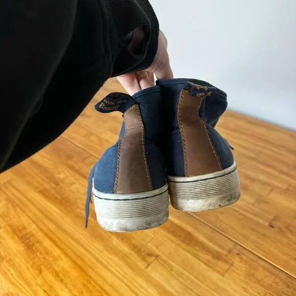 Dr. Martens Coburg Navy Blue Mid Height Lace Up Sneakers Size 9