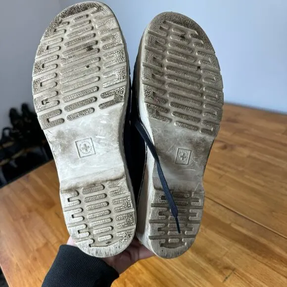 Dr. Martens Coburg Navy Blue Mid Height Lace Up Sneakers Size 9