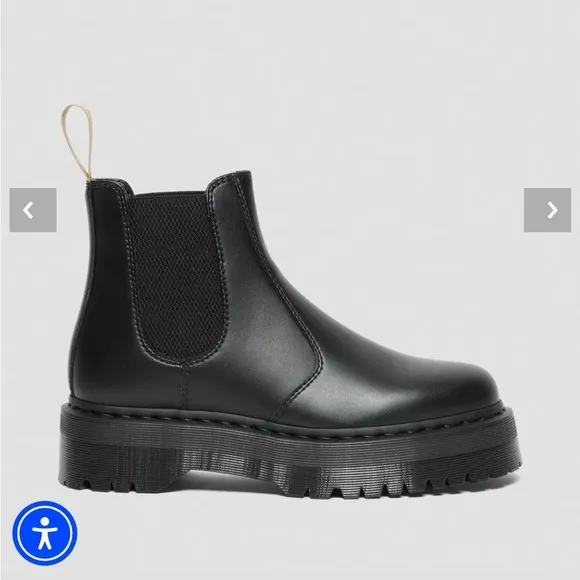 Dr. Martens vegan 2976 Felix platform Chelsea boots with cushion insoles size 6