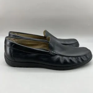 Ecco Classic Moc 2.0 Driver Loafers Men Size 9 Black Leather Slip On Casual Shoe