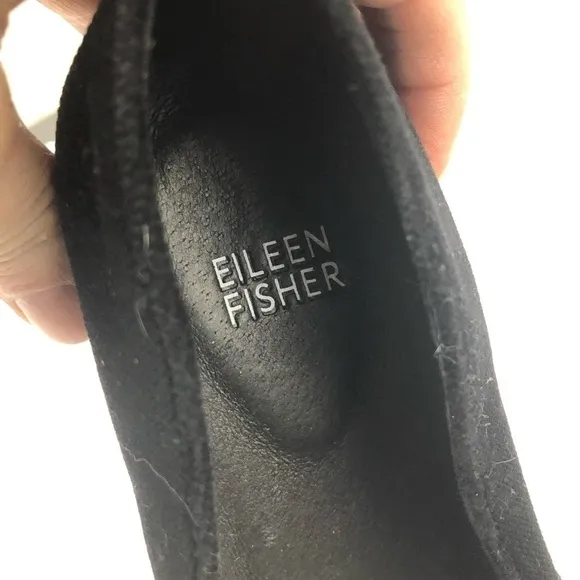 Eileen Fisher women’s black velvet loafers Size 6