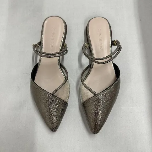 Elegant Metallic Pointed-Toe Flats (37)