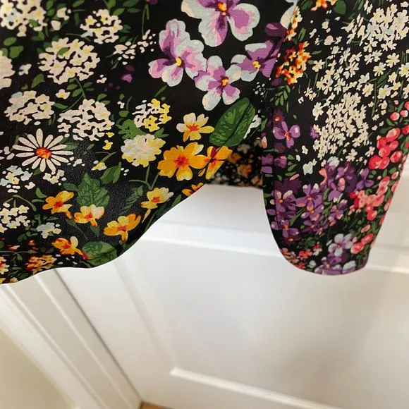Equipment Michaela Silk Floral Print Shirtdress Sleeveless Mini Purple Coral S