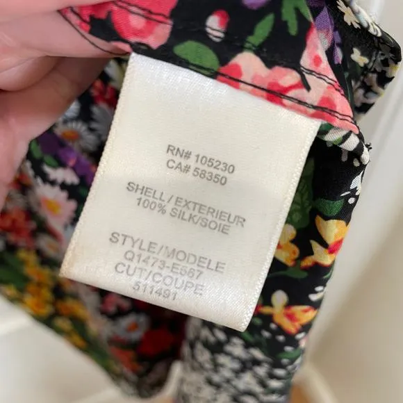 Equipment Michaela Silk Floral Print Shirtdress Sleeveless Mini Purple Coral S