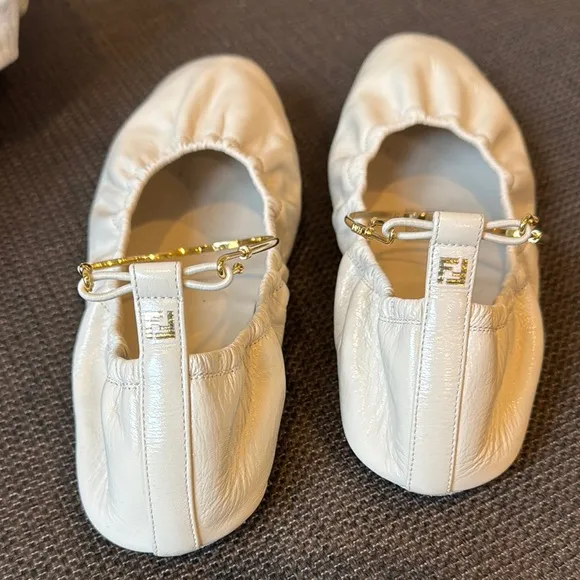 Fendi Women's Cream Ballet Flats
