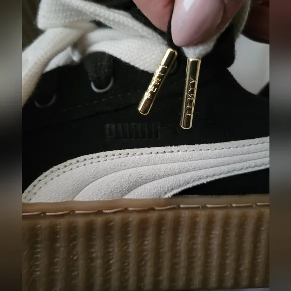 Fenty X PUMA Black and White Sneakers