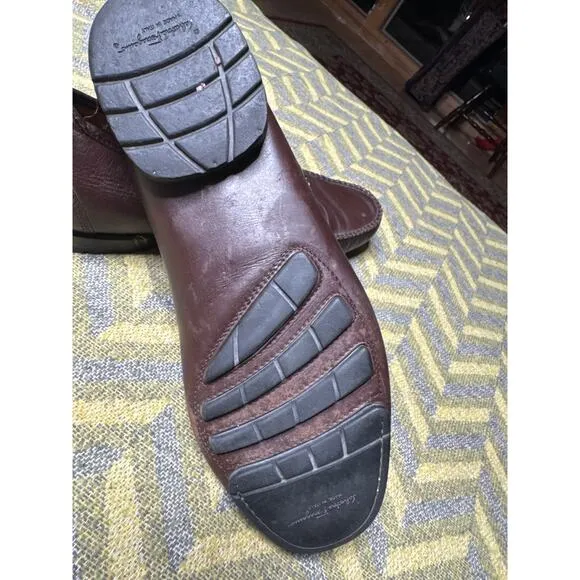 Ferragamo Men's Size 11 Ree Double Gancini Bit Loafers – Brown Leather