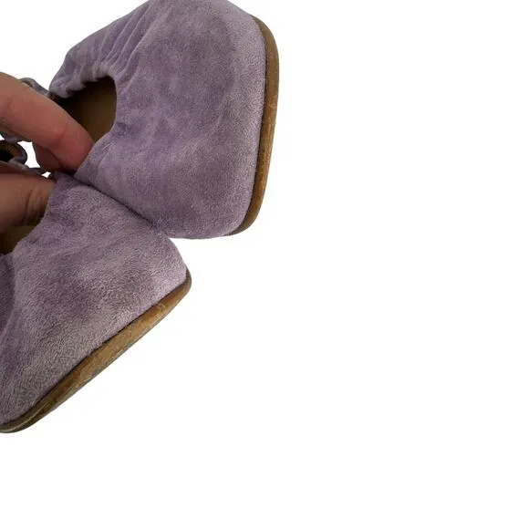 Flattered Lavender Suede Ballerinas Ballet Flats Purple Size 39 (Us 9)